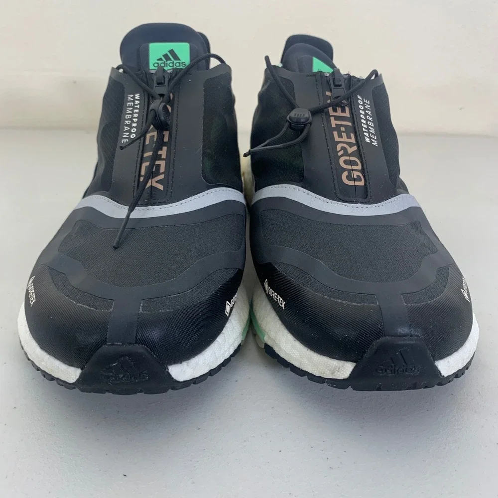 Adidas Ultraboost 22 GTX Sneakers Mens 13 Black Green‎ Waterproof Running GX9127